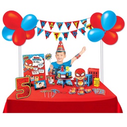 [KB413] Bộ trang trí Happy Birthday - Siêu Nhân